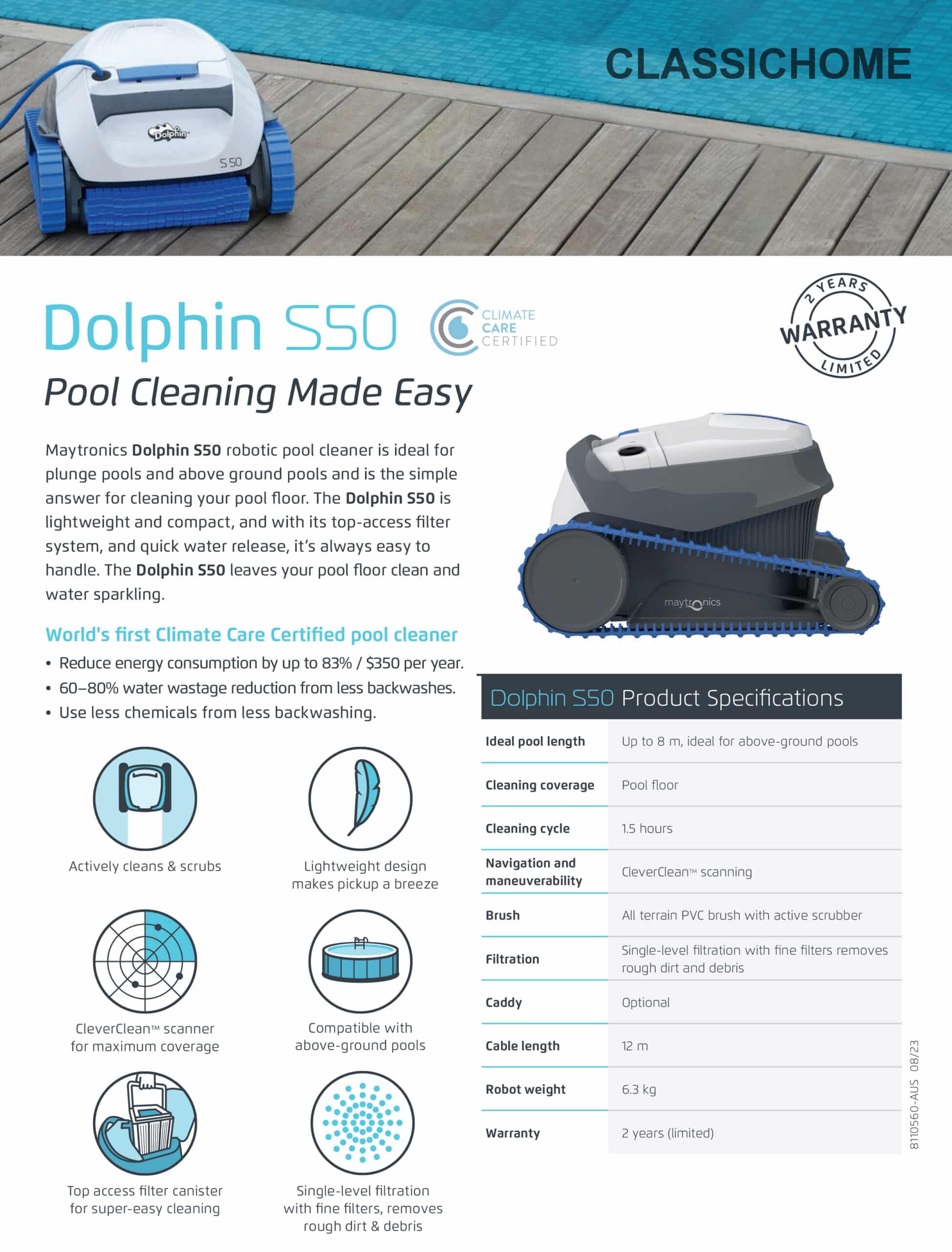 P&S-BROCHURE-Robot Pool Cleaner-DOLPHIN (S50) 2025